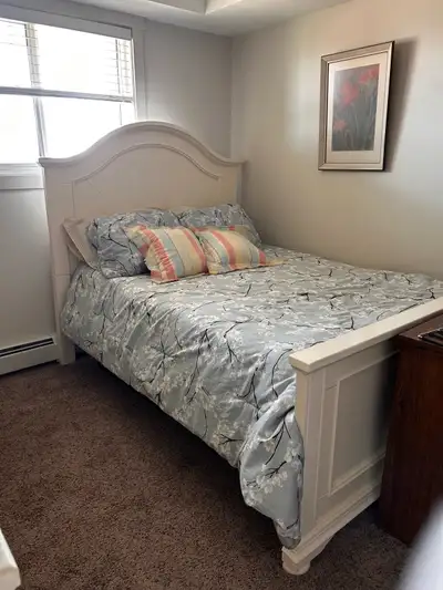 Double bed frame with headboard and footboard. , View more
