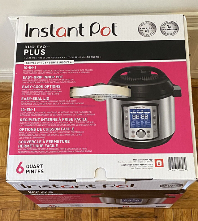 NEW Instant Pot Duo Evo Plus 6 quart 10-in-1 NIB in Microwaves & Cookers in City of Toronto - Image 2
