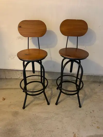 Two bar stools , View more