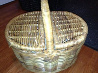 Vintage wicker picnic basket for sale