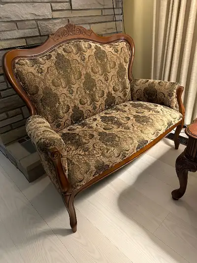 $300 one owner, Korson Furniture, Wingback Settee, like new, View more