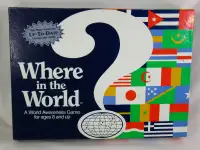 Where in the World 1993 Board Game Geography Aristoplay Complete