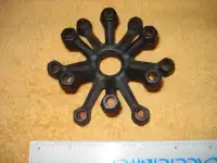 Midcentury design black cast iron mini candle holder
