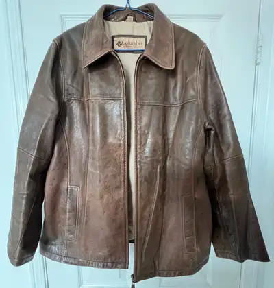 COLUMBIA Womens Leather Jacket size: XL  Brown, View more
