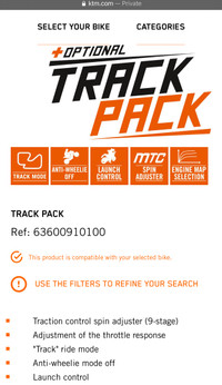 Track Pack Quickshifter KTM