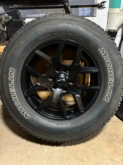 I have a set of RTX rims and Michelin A/T tires off of my 2022 Ram. Rims are in New condition with p...