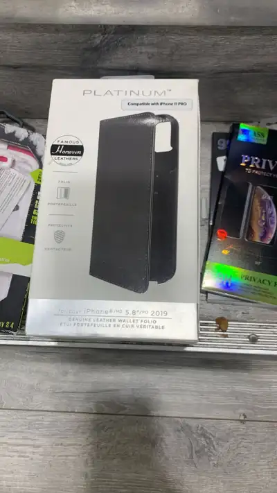 Platinum Leather Wallet Folio for iPhone 11 Pro, View more