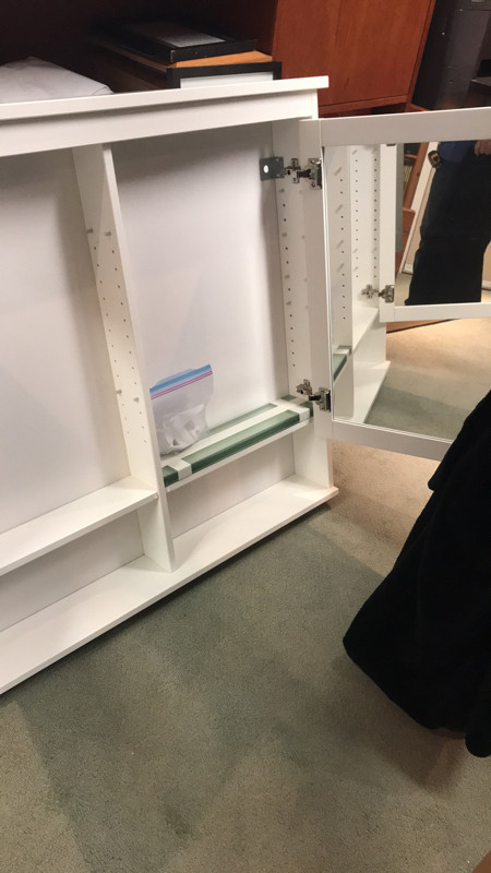 IKEA Hemnes  Mirror Cabinet  size 40-1/2 Wx6-1/4 D x38-/5/8”H in Bookcases & Shelving Units in Hamilton - Image 3