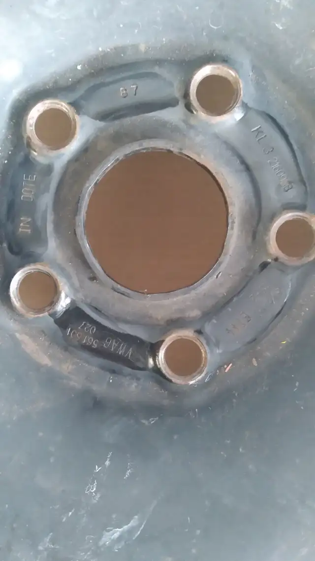 16" VOLKSWAGEN OEM STEEL RIMS - 5X112mm BOLT PATTERN in Tires & Rims in Kingston - Image 3