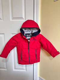 Oxylane - Red Hooded Jacket Weatherproof Breathable  - Size 4