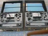Two Knight 600 tube testers, both tweed cases, 1 working 1 parts