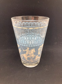 Vase fleurs vintage style Wedgwood bleu Jeanette glass