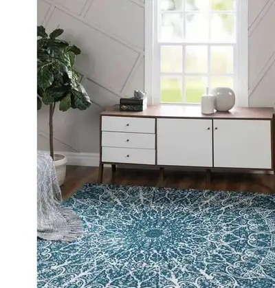NEW LARGE Area Rug Modern Oriental Geometric Carpet 9’ x 12’, View more