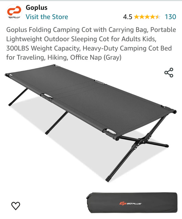 Camping cot in Other in Oshawa / Durham Region