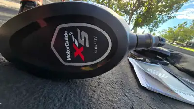 Motorguide Xi5 GPS trolling motor. 55pound thrust. Includes remote control, storage bag, foot pedal,...