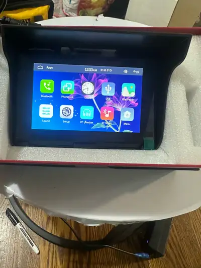 Motorcycle Bike Monitor GPS Navigator with Dual HD Cameras,Wireless Carplay & Android Auto