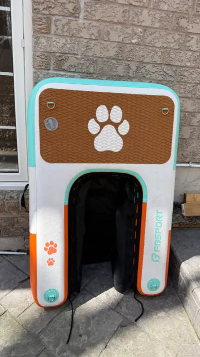 FBSPORT Inflatable Dog Boat Ramp Floating Dock Water Ramp Ladder. Comes with pump and safety kit. Li...