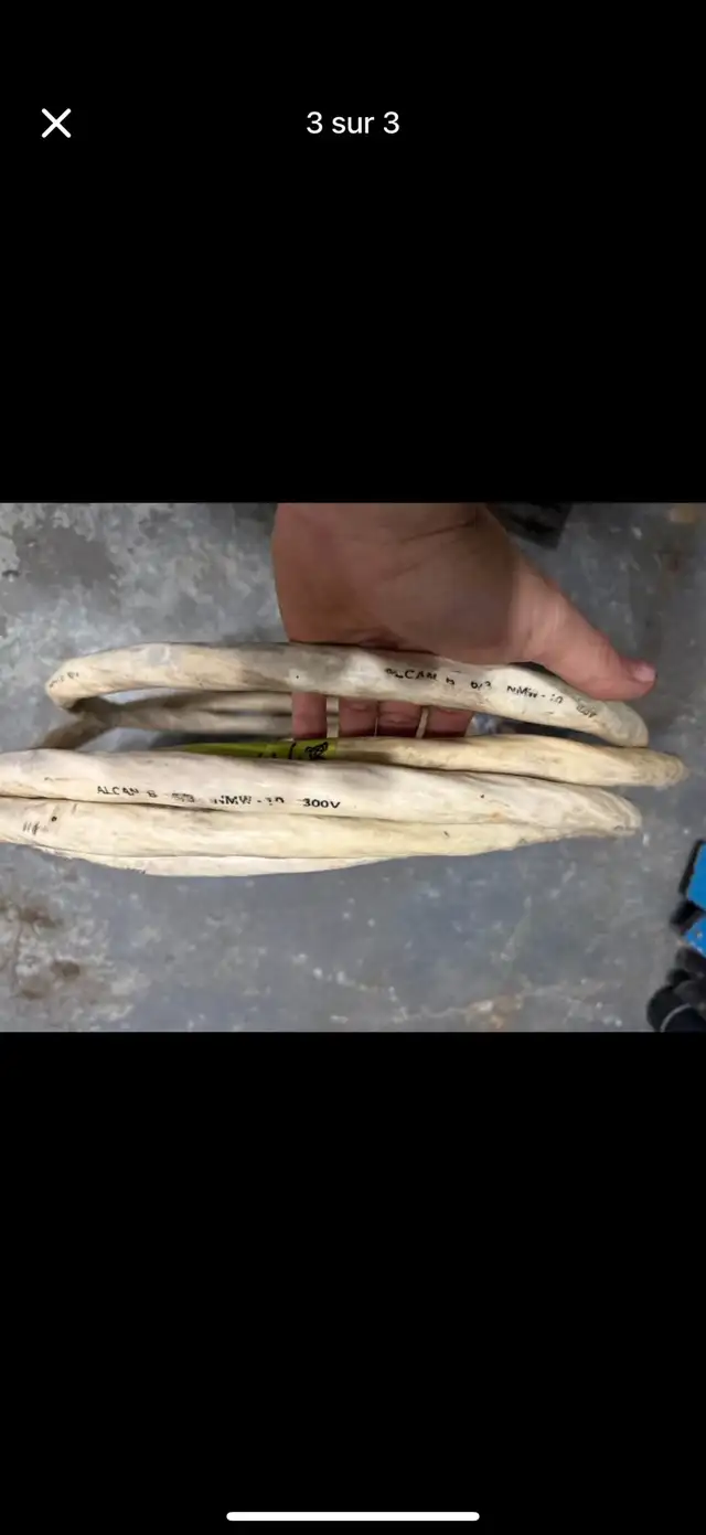 Fil 6 3 Cuivre 27 pieds Filage 65 ampères Copper 6-3 27 feet in Other in Laurentides - Image 4