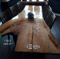 Live edge Oak dinning table & chairs