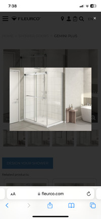 Glass Fleurco shower