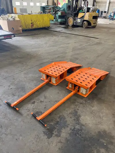 I'm selling a pair of heavy-duty truck ramps, each capable of supporting up to 20 tons, perfect for...