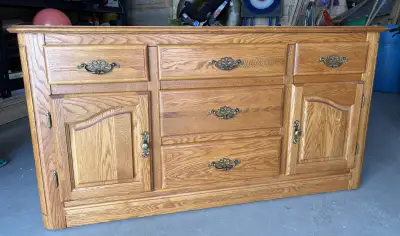 SOLID OAK BUREAU/DRESSER (ELMSDALE), View more