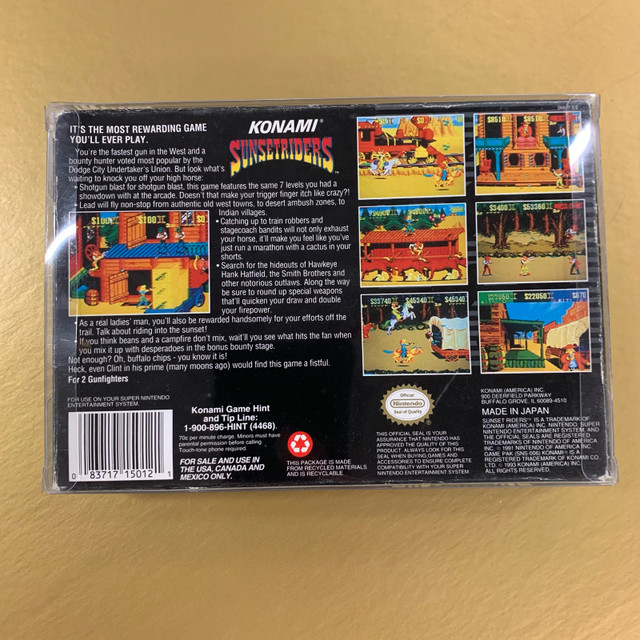 Sunset Riders - Super Nintendo Complete in Older Generation in Oshawa / Durham Region - Image 2