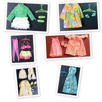 Vintage Barbie and Skipper Outfits and Dresses Sets 