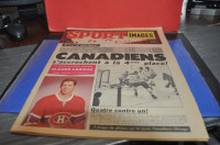 Sport images newspaper 1967 montreal canadiens claude larose bob