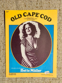  Bette Midler sheet music  - Old Cape Cod (c) 1976