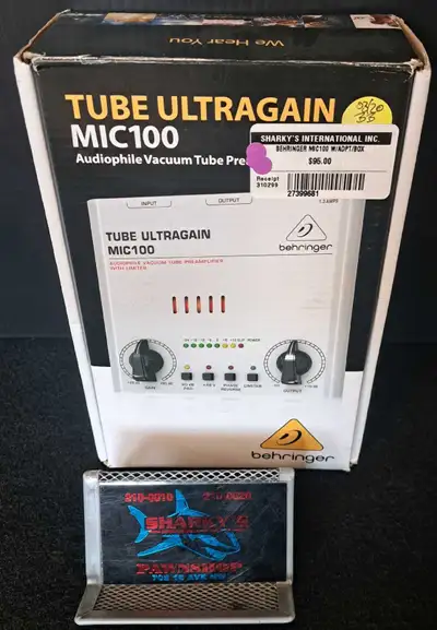 Beringer MIC100 Tube Ultragain Pre Amp (27399681), View more