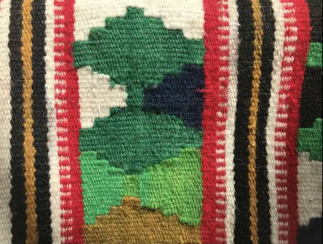Vintage Colourful Wool Kilim Mat / Small Rug in Rugs, Carpets & Runners in Ottawa - Image 5