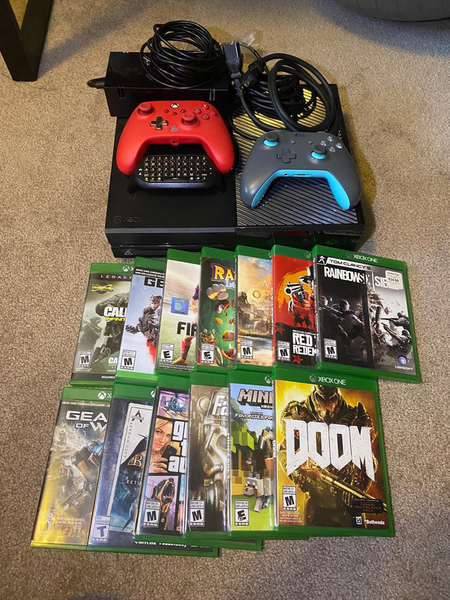 Xbox One with controllers and games | XBOX One | Edmonton | Kijiji