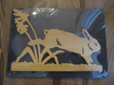 For Sale : Scroll saw Woodworking - hand made craft of a rabbit. Excellent to display as a wall hang...