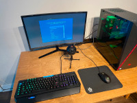 Gaming Computer with Monitor, Keyboard, and Mouse