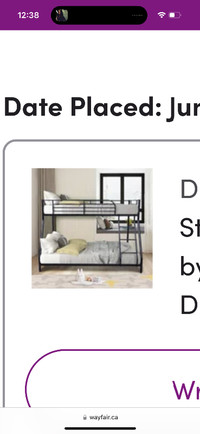 Bunk bed - twin over double