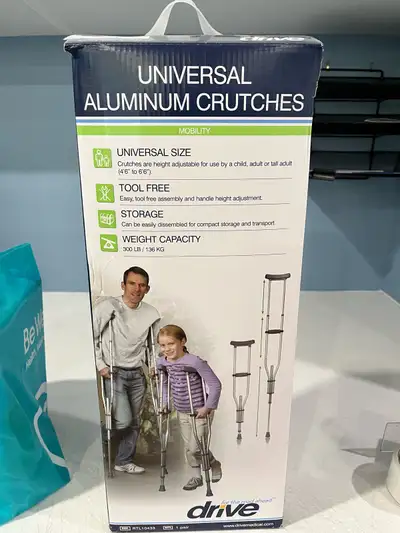 New -Universal Aluminum Crutches, View more