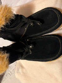 Ladies Winter Suede Ankle Boots