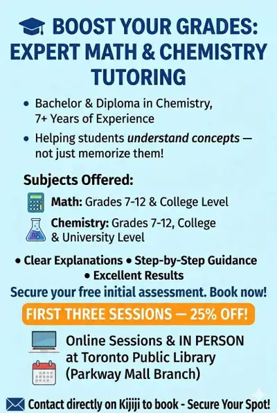 Hello students and parents, it is Peter. Stop Struggling with Math & Chemistry – Get the Grades You...