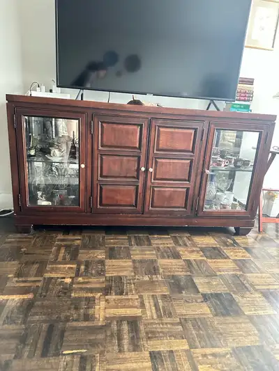 Solid Wood Sideboard & Media Console - Versatile Storage, View more
