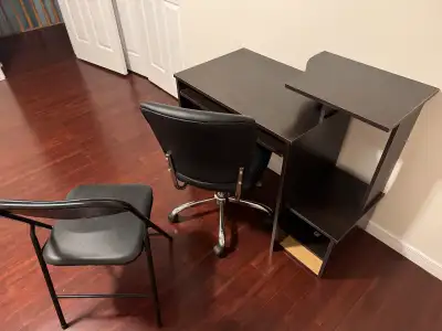 Computer Desk with Two Chairs, View more