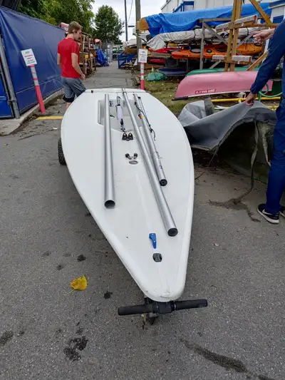 White 2010 Laser dinghy Very good condition, lightly used, race ready with all required blocks and s...
