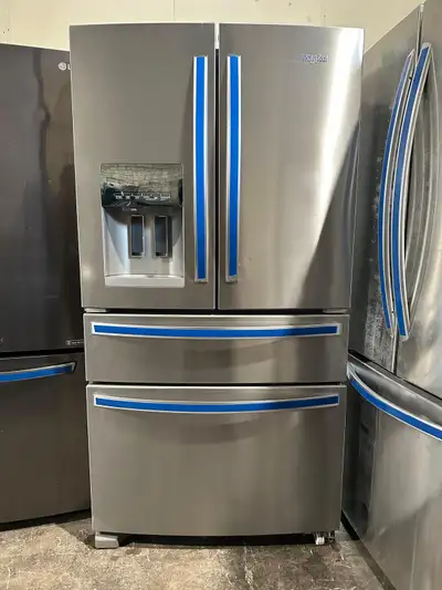 36” WHIRLPOOL FRENCH DOOR REFRIGERATOR STAINLESS STEEL , View more