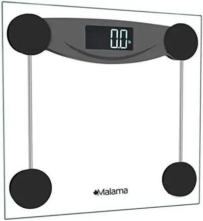 Malama Precision Digital Body Weight Bathroom Scale with Step-On Technology, LCD Backlit Display, 40...