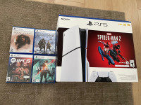 PS5 Slim Disk Edition+1 controller+4 games
