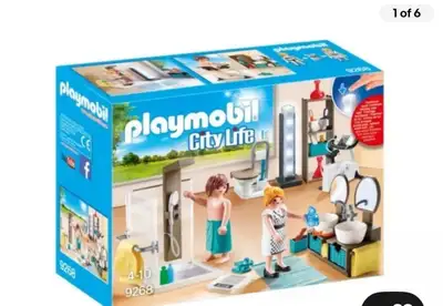PLAYMOBIL City Life Bathroom 9268 - used as pictured Believe this is complete