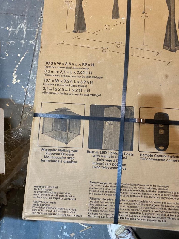 NEW Hampton Bay Winfield 10 ft. x 12 ft. Hardtop Gazebo Patio