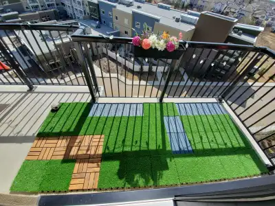 Grass tiles for balconies, View more