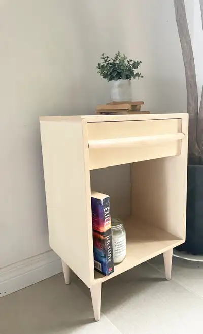 refinished mcm side table , View more