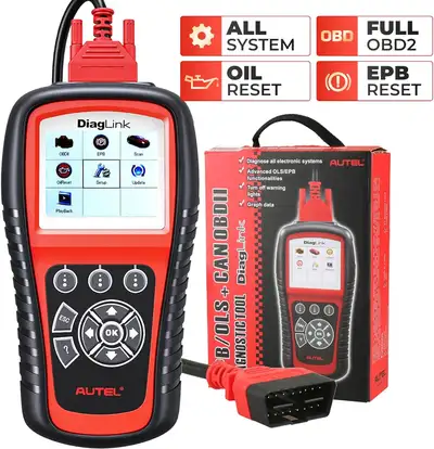 Autel OBD2 Scanner Diaglink, Full System Diagnosis Code Reader with 2 Hot Services, EPB&Oil Light Re...
